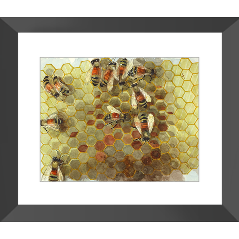 Framed Art Print - "Pollen Stores - Neutral"