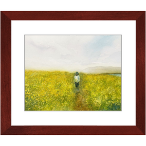 Framed Art Print - "A Walk among the Wildflowers"