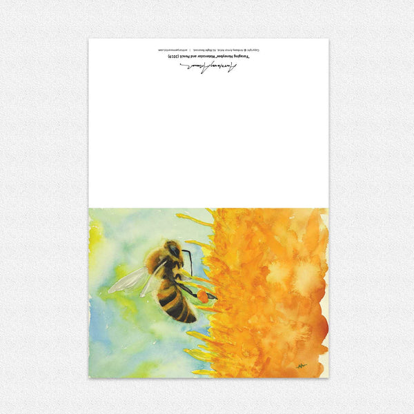 Box of 10 Note Cards - "Foraging Honeybee"